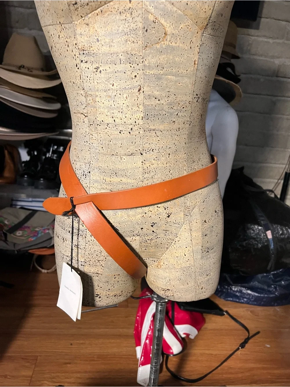 Isabel Marant Lecce Orange Leather Waist Belt.